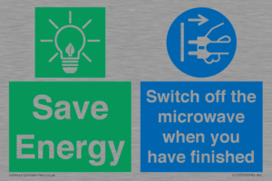Save energy. Switch off the microwave when you have finished